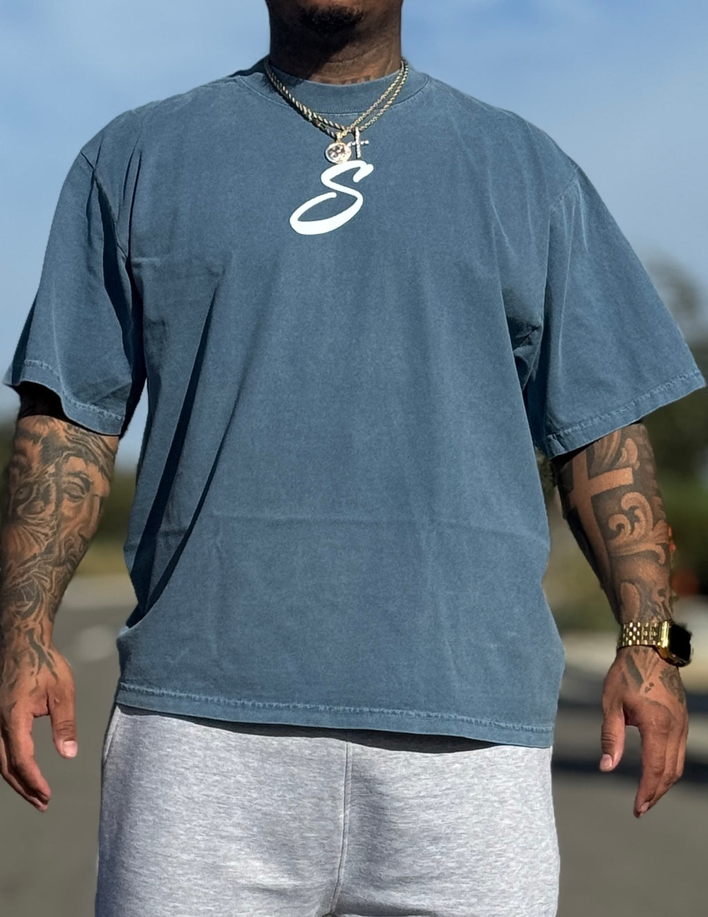 Vintage Blue Washed Tee